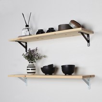 내맘대로자른나무 브라켓 원목 벽선반 벽걸이 나무선반, 블랙 받침대