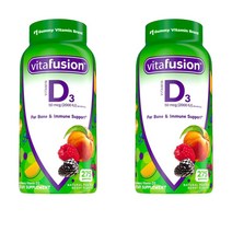비타퓨전 비타민 D3 2000 IU 어덜트 275 구미 2팩 Vitafusion Vitamin D3 50mcg Adult Gummies
