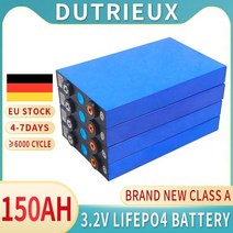 인산철 배터리팩 신제품 32V 150Ah Lifepo4 리튬 셀 DIY 12v 24v 등급 A 충전식 배터리 골프 카트 EU 태양광 전지, 1PCS