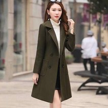여성울자켓 헤링본 자켓 울자켓 여성용 자켓 플러스 사이즈 4XL 가을 겨울 패션 블랙 롱 슬림 디자이너 럭