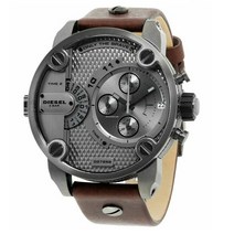 디젤 Diesel DZ7258 리틀 대디 51mm 빅사이즈 가죽 남자 패션 시계 미국 발송