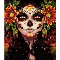 숫자 성인용 CAYUDEN 페인트 40 x 50 cm 아크릴 페인트 성인용 숫자로 카멜레온 페인트 초보자용 어린이, 02 엘프 소녀들