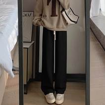 캐치펀 코듀로이 와이드 팬츠 기모안감 스판 일자핏 통바지 9부 롱 2가지타입