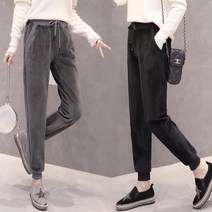 아멜리아 벨벳 밴딩 기모 조거팬츠