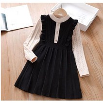 [당일발송] 주니유니 주니어 꽈배기진주단추원피스 주니어니트원피스 겨울원피스 초등학생겨울원피스 니트원피스