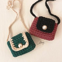 [DIY] 몬지얀 디키미니백 패브릭얀 손뜨개 코바늘가방뜨기, m24-올리브그린, 배송요청사항에 적어주세요