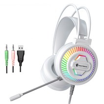 PC 이어폰 탁상용 e스포츠 헤드셋 유선 노트북 이어폰하이엔드 유선 헤드폰, PSH-400 3.5mm 흰색 버전