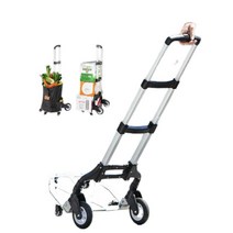 접이식 카트 소형 지게차 택배 운방용 철구루마 화물, 12CM 고무 휠 + 바퀴 4개 + 가방