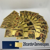 지폐모형 동전모형 모형동전지폐 27 디자인 엔 카드 원피스 sabo luffy zoro 5000000 엔 클래식 어린 시절 메모리 컬렉션을 금 플라스틱 지폐, 새로운 22개