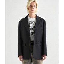 LOFI 오버핏 2버튼 이지 블레이져 (블랙) OVER-FIT TWO BUTTON EASY BLAZER (BLACK)