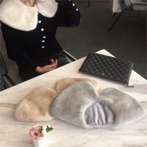 벨라도이 BELLA.DOI 라운드넥 카라 천연 밍크 케이프 3color (9093528)