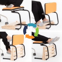 펴고 2단 발받침대 특허등록 회전식 발받침, 로우, 스카이블루