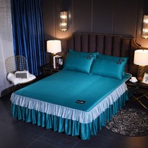 침대 스커트 매트리스 커버 북유럽 컬러 시뮬레이션 실크 bed skirt 배드 스커트