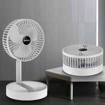 샤오미 SUNNYWAY SUPE 저소음 접이식 무선 미니선풍기 1+1 높이 조절 가능, 그린+화이트