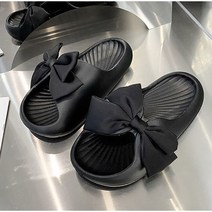 발편한 슬리퍼 빅리본 여성 여름 바캉스 슬리퍼 블랙