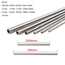 1-10pcs 250mm/500mm 304 Stainlessy 철강 모세관 튜브 OD 1-12mm ID0.1-11mm, 19 8x5mm  1pcs_02 500mm