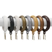 소이지 헤라 커튼봉 부자재 커튼링(조각링) 2size 10P, 월넛