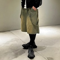 멜빵 버뮤다 팬츠