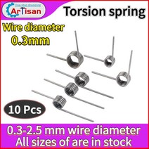 토션스프링 와이어 직경 0.3mm v 형 각도 1801209060도 단일 버튼 코일 피더, 0.3mm(120도), 3.0mm(10개), 2.7mm(9회)