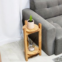 백스 원목 화분받침대 2단, 브라운, 1개