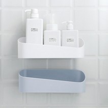 욕실젠다이 선반 화장실 공중부양 고데기거치대 물빠짐 화장품 세면대 보관함 홀더 무타공, 화이트