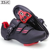 Z3JC 남성 노락 하드 트레이닝 미끄럼 방지 남성 자전거 라이딩화, Z3JC 2088블랙레드로드락(로드페달), 230mm(발볼크기)