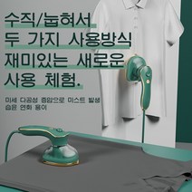 PYHO 휴대용여행용 접이식 다기능 핸디형 스팀다리미 건습겸용 전기다리미, 그린