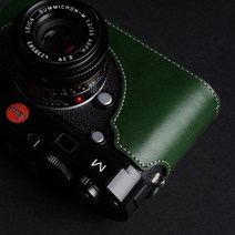 TP 오리지날 라이카 M MP 가죽 케이스 M240p 카메라 가방 MM 보호 커버 손잡이, 단일사이즈, 베이스 다크 그린