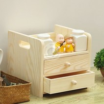원목 미니 서랍장 화장대 책상 정리함 우드 식탁 수납함 약 티백 보관함 주방 작은 수납장, 2단 서랍
