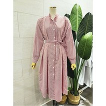 [에잇컨셉] 줄셔츠OPS 허리끈원피스 (2컬러) (C23B3FOP003NCBC)