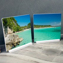 꾸밈데코_테이블액자2P보라카이의바다(ta578)_데스크액자세우는액자스탠드장식디자인액자