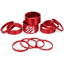 BUCKLOS 자전거 헤드셋 와셔 포크 스템 스페이서 MTB 28.6mm 1-1/8 인치, Red, 1개