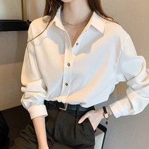 여성 난방블라우스 오피스룩 코듀로이셔츠 긴팔셔츠 4컬러