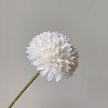 퐁퐁 국화 조화 6컬러 인테리어 폼폼 민들레 실크플라워, 화이트