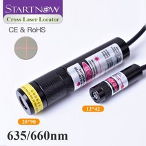 라이트 레드 크로스 포지셔너 660nm 100mw 레이저 다이오드 모듈 초점 가능한 빔 로케이터 목공 조각 기계용, Cross 1242-A