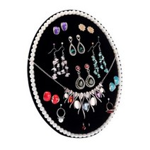 귀걸이 악세서리 정리대 정리함 보관대 보관함, 벨벳 블랙 M x 1개, 블랙