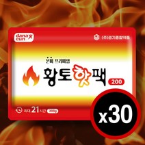 온미 프리미엄 황토핫팩 초대용량 200g 30개, 30팩