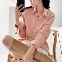 기본 면남방 커프스 셔츠 블라우스