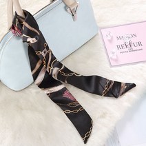 반다나 리본 레이어드 쁘띠 트윌리스카프 고급 가방끈