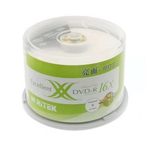 공씨디 공cd 공DVD Ritek 빈 디스크 DVD-R 4.7GB DATA-120MIN 비디오 16X 속도 게임 M2 직렬, 한개옵션0