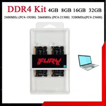 노트북 추가 메모리 램 하이퍼 x PC4-25600 21300 19200 1.2V SODIMM DDR4 8GB 16GB 32GB 키트 2666MHz 3200MHz 2400MHz, 16GB 2x8GB 2400 KIT