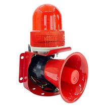 Saladulce 무선 원격 제어 알람 사이렌 산업용 사운드 라이트 보안 경적 방수 비상 스트로브 경고등 120dB 실외(DC 12V), AC 110V