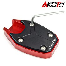바이크 오토바이 킥 스탠드 풋 사이드 확장 패드 지지판 확대 대림 XQ 125 250 사이클론 RT3, 05 Red-Daelim