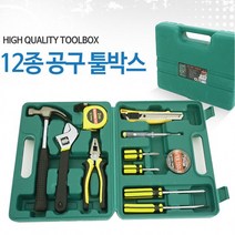 가정용 수공구 세트 12종 공구세트 공구박스 망치 드라이 공구함 종합 공구, 12종공구세트