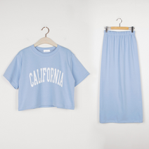 퍼니걸스 9032 배색 반팔 트레이닝 세트 여성의류