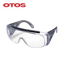 넓은시야 안경 착용자 보안경 고글 보호 안전보안경 안경위 작업, OTOS 보안경 B-618A