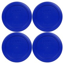 파이렉스 Pyrex 7200-PC 2컵 카뎃 블루 라운드 플라스틱 식품 보관 뚜껑 - 4팩
