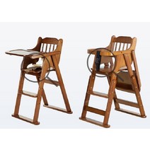 어린이식당의자 아기 식당 의자 어린이 접이식 나무 하이체어 이유식, 23