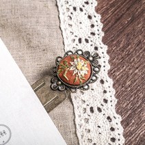 [반제품]플라워 책갈피 - 프랑스자수 자수용품