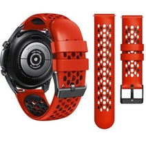 호환 SUUNTO 5/9 PEAK Smart시계줄 시계 밴드 22MM 스트랩 Realme 시계줄 2/시계줄 S/Pro 실리콘, 22mm For Realme S, 19. Red Black